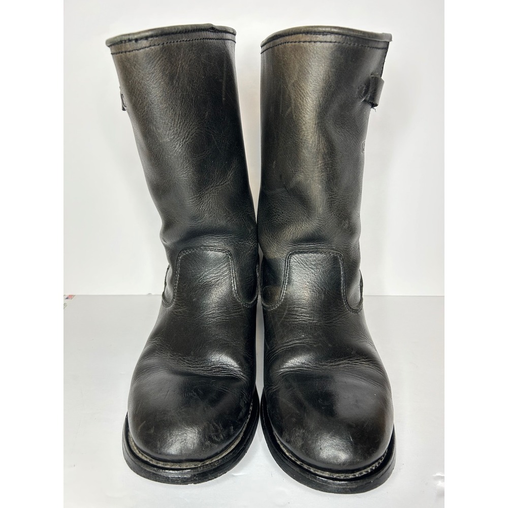 Xelement Mens Black Oil Tanned Leather Water Repellent Biker Motorcycle Boots